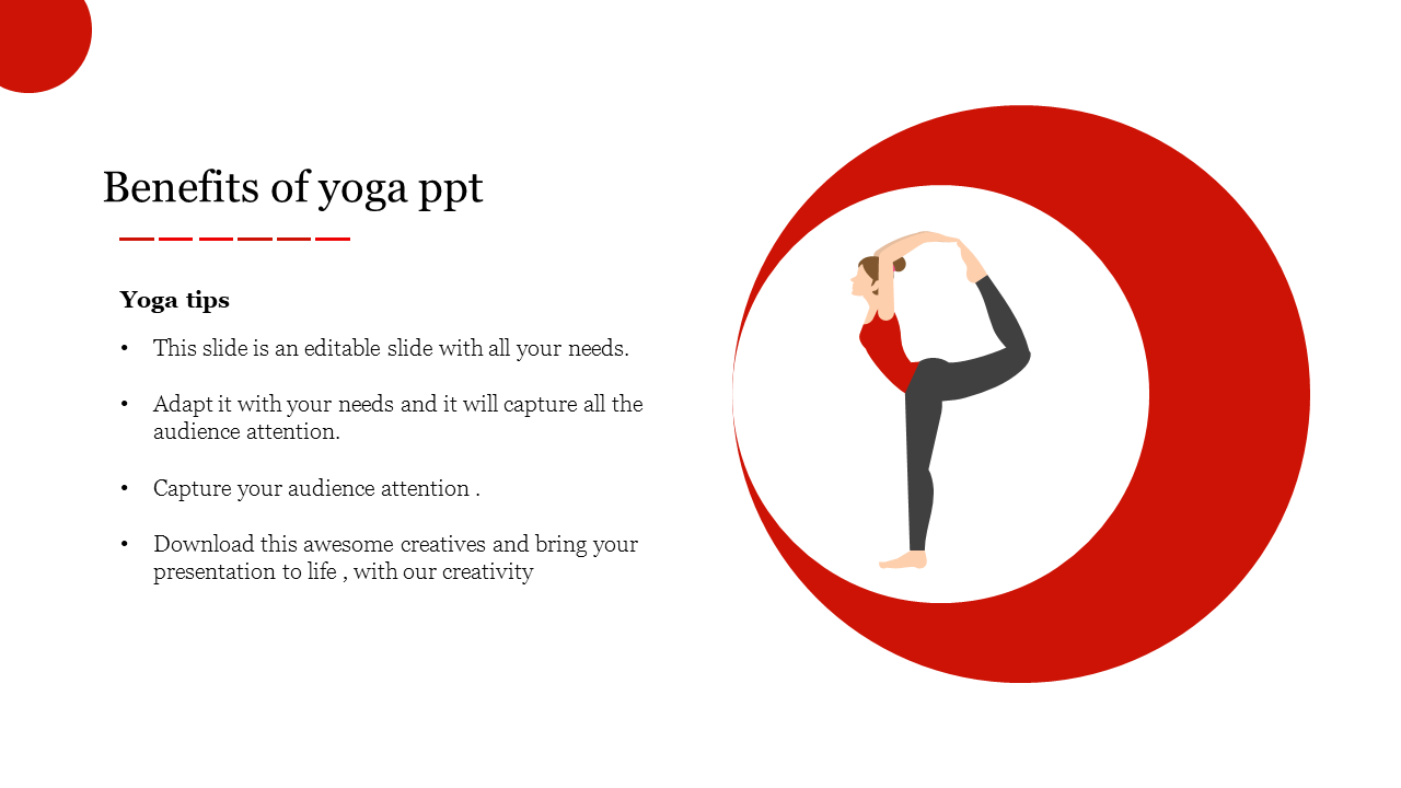Awesome Benefits Of Yoga PPT Template Presentation